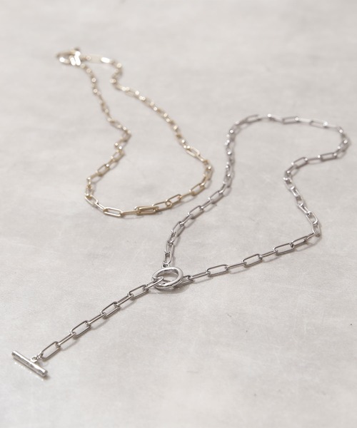 NATURAL BEAUTY BASIC（ナチュラルビューティーベーシック）の「Ｔバー＆マンテルラリエット（ネックレス・レディース・シルバー/ゴールド・ﾌﾘ-）」の2枚目の写真