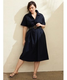 バナナリパブリック　ノースリーブシャツワンピース　ストライプ　コットン Banana Republic - バナナリパブリック ノースリーブ コットン