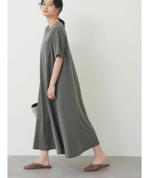 AMERICAN HOLIC（アメリカンホリック）の「スキッパーポケット付きワンピース（ワンピース・レディース・チャコールグレー/ベージュ/ネイビー・M/L）」の7枚目の写真