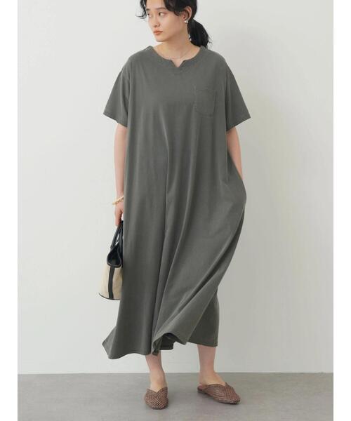 AMERICAN HOLIC（アメリカンホリック）の「スキッパーポケット付きワンピース（ワンピース・レディース・チャコールグレー/ベージュ/ネイビー・M/L）」の10枚目の写真