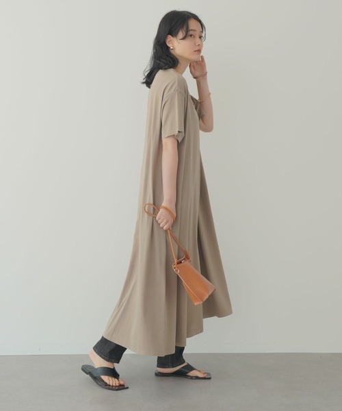 AMERICAN HOLIC（アメリカンホリック）の「スキッパーポケット付きワンピース（ワンピース・レディース・チャコールグレー/ベージュ/ネイビー・M/L）」の2枚目の写真