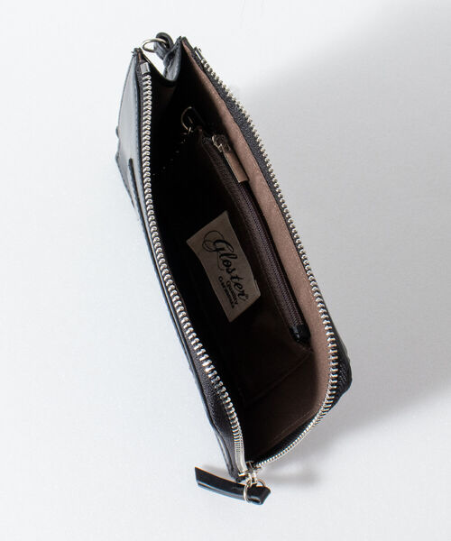 GLOSTER（グロスター）の「【GLOSTER/グロスター】レザーモバイルポシェット（ショルダーバッグ・メンズ・ブラック/ベージュ・FREE）」の8枚目の写真