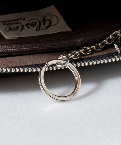 GLOSTER（グロスター）の「【GLOSTER/グロスター】レザーモバイルポシェット（ショルダーバッグ・メンズ・ブラック/ベージュ・FREE）」の9枚目の写真