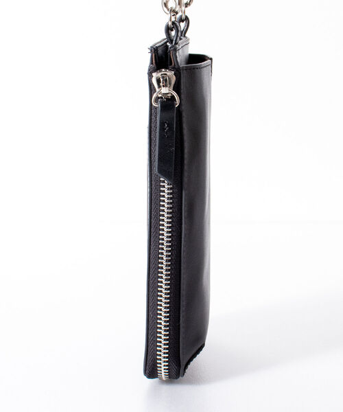 GLOSTER（グロスター）の「【GLOSTER/グロスター】レザーモバイルポシェット（ショルダーバッグ・メンズ・ブラック/ベージュ・FREE）」の13枚目の写真