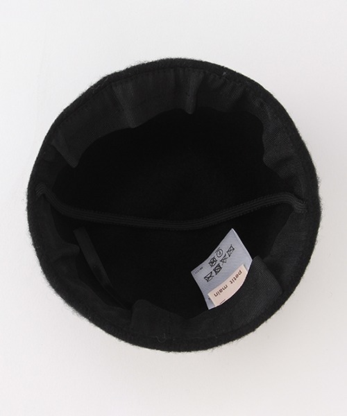 petit main(プティマイン)の「ベビーベレー帽(ハンチング/ベレー帽・キッズ・ライトピンク/ブラック・46cm/48cm)」の9枚目の写真