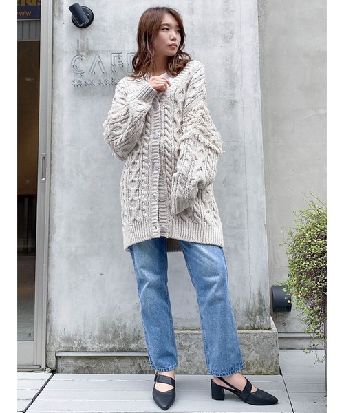 dazzlin（ダズリン）の「2wayフリンジカーデチュニック（カーディガン/ボレロ・レディース・ブラック/ベージュ/モカ・FREE）」の22枚目の写真