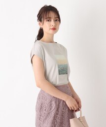 index（インデックス）の「◆SUPIMAシルケットスムース フォトプリントTシャツ【WEB限定サイズ】（Tシャツ/カットソー）」