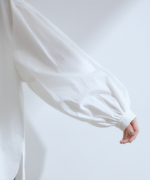 vis-`a-vis（ビサビ）の「【WEB限定】レース＆タックで魅せる、フロントピンタックチュニックブラウス（シャツ/ブラウス・レディース・ブラック/グレー/ホワイト/ライトグリーン/ピンク/ブラウン系その他3/ダークブラウン・FREE）」の15枚目の写真