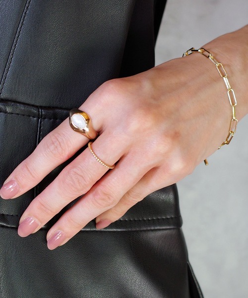 SIGNAL（シグナル）の「【SIGNAL/シグナル】Round Signet Ring / ラウンドシグネットリング（リング・レディース・ゴールド/シルバー・#11）」の9枚目の写真