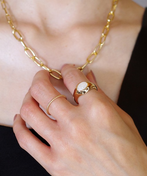 SIGNAL（シグナル）の「【SIGNAL/シグナル】Round Signet Ring / ラウンドシグネットリング（リング・レディース・ゴールド/シルバー・#11）」の7枚目の写真