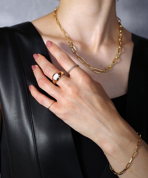 SIGNAL（シグナル）の「【SIGNAL/シグナル】Round Signet Ring / ラウンドシグネットリング（リング・レディース・ゴールド/シルバー・#11）」の6枚目の写真