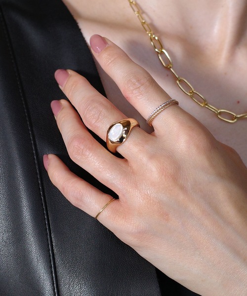 SIGNAL（シグナル）の「【SIGNAL/シグナル】Round Signet Ring / ラウンドシグネットリング（リング・レディース・ゴールド/シルバー・#11）」の15枚目の写真