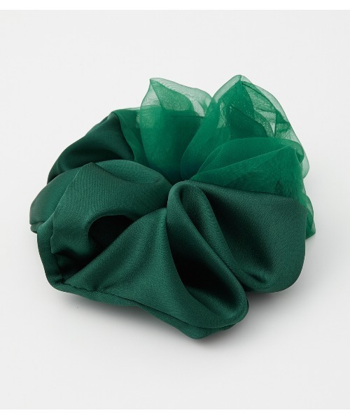 AZUL by moussy（アズールバイマウジー）の「MIX MATERIAL SHUSHU/ミックスマテリアルシュシュ（シュシュ・レディース・ベージュ/ダークグリーン/ブラック・FREE）」の14枚目の写真