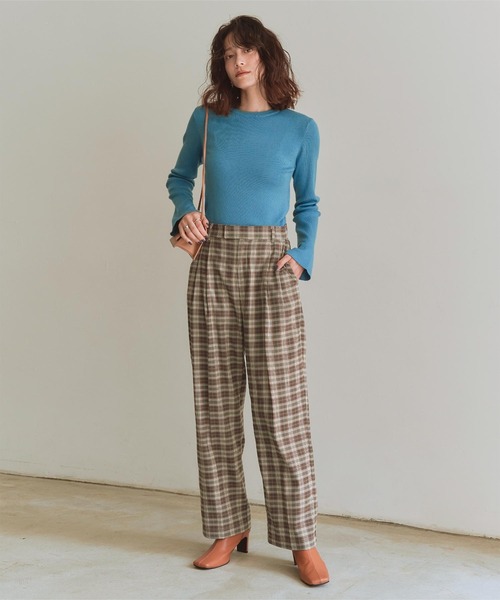 titivate（ティティベイト）の「ﾀｯｸｾﾝﾀｰﾌﾟﾚｽﾜｲﾄﾞﾊﾟﾝﾂ（その他パンツ・レディース・ピンク/キャメル/グリーン/ブラウン系その他/ネイビー/アイボリー・S/L/M）」の10枚目の写真