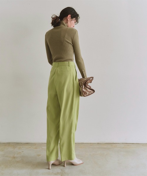 titivate（ティティベイト）の「ﾀｯｸｾﾝﾀｰﾌﾟﾚｽﾜｲﾄﾞﾊﾟﾝﾂ（その他パンツ・レディース・ピンク/キャメル/グリーン/ブラウン系その他/ネイビー/アイボリー・S/L/M）」の21枚目の写真