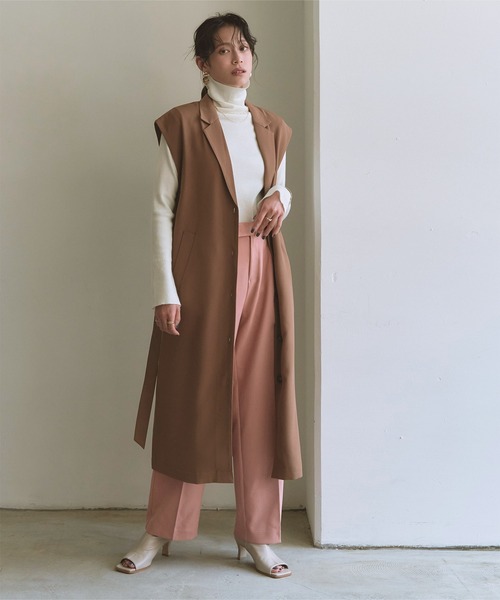 titivate（ティティベイト）の「ﾀｯｸｾﾝﾀｰﾌﾟﾚｽﾜｲﾄﾞﾊﾟﾝﾂ（その他パンツ・レディース・ピンク/キャメル/グリーン/ブラウン系その他/ネイビー/アイボリー・S/L/M）」の14枚目の写真