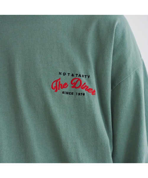 CPCM（シーピーシーエム）の「バックBURGER刺繍ロンT（Tシャツ/カットソー・メンズ・ホワイト/チャコールグレー/グリーン・LARGE/MEDIUM）」の16枚目の写真