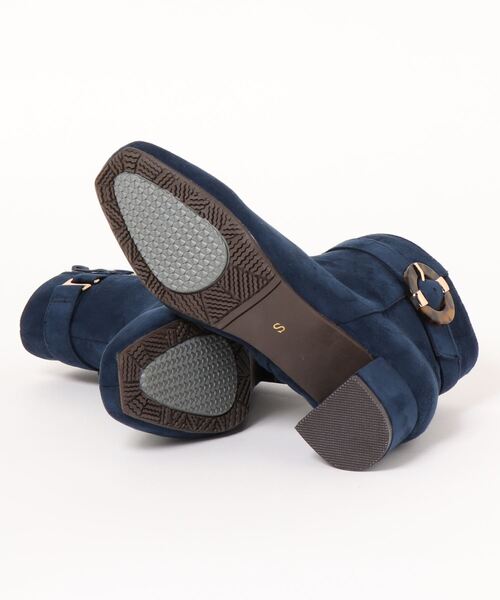 SAVOY(サボイ)の「【SAVOY】<2021AW>べっ甲ベルト付きスクエアトゥブーツ(ブーツ・レディース・ブラック/アイボリー/ネイビー・M/S/LL/L)」の4枚目の写真