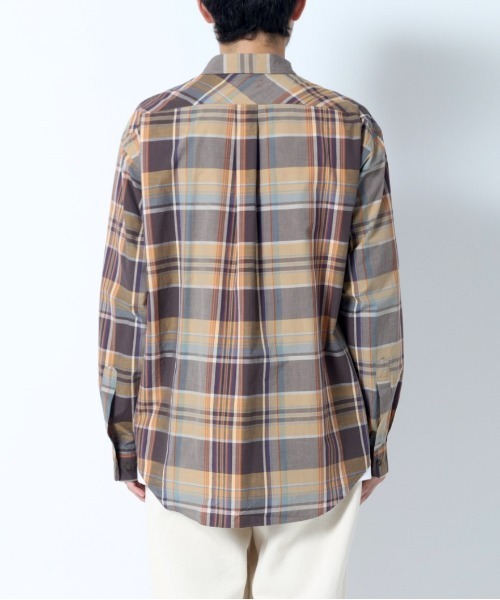 UNFIL（アンフィル）の「unfil アンフィル / chambray weather-cloth overshirt シャンブレー ウェザークロス オーバーサイズシャツ / WWSP-UU006（シャツ/ブラウス・メンズ・ブラウン/グレイッシュベージュ・4）」の10枚目の写真