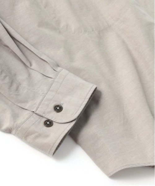 UNFIL（アンフィル）の「unfil アンフィル / chambray weather-cloth overshirt シャンブレー ウェザークロス オーバーサイズシャツ / WWSP-UU006（シャツ/ブラウス・メンズ・ブラウン/グレイッシュベージュ・4）」の6枚目の写真