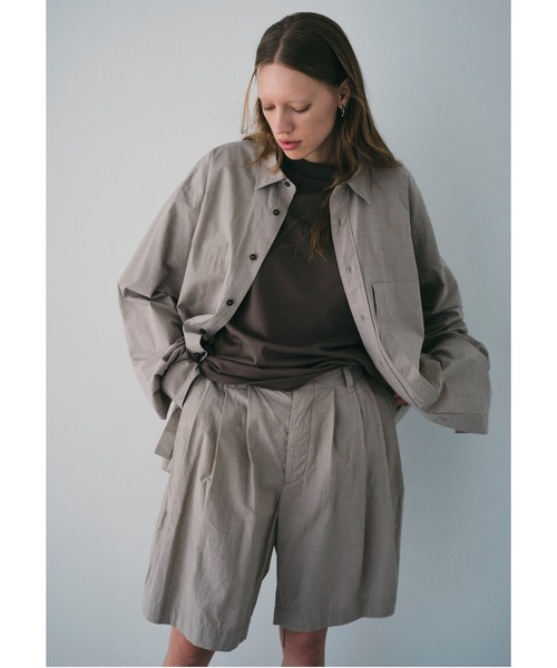 UNFIL（アンフィル）の「unfil アンフィル / chambray weather-cloth overshirt シャンブレー ウェザークロス オーバーサイズシャツ / WWSP-UU006（シャツ/ブラウス・メンズ・ブラウン/グレイッシュベージュ・4）」の22枚目の写真