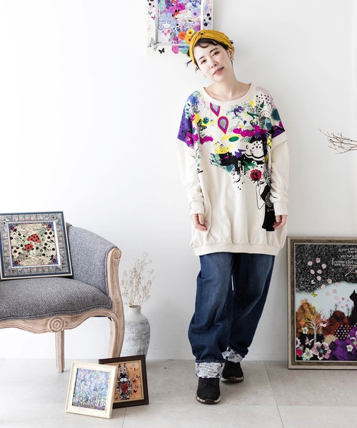 ScoLar（スカラー）の「変形ポケット刺繍パンツ（その他パンツ・レディース・ベージュ/ネイビー・M）」の12枚目の写真