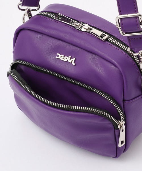 X-girl（エックスガール）の「FAUX LEATHER SHOULDER BAG（ショルダー