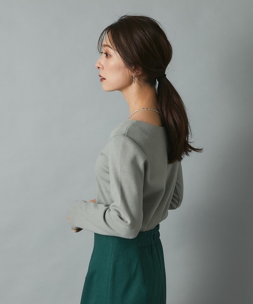 RIVE DROITE（リヴドロワ）の「大人のワードローブに欠かせない一枚　アンゴラタッチ総針ニット（ニット/セーター・レディース・オフホワイト/ピンクベージュ/ミント・FREE）」の13枚目の写真