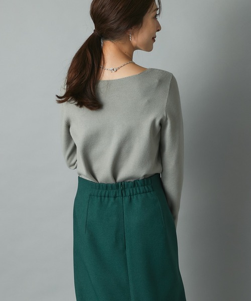 RIVE DROITE（リヴドロワ）の「大人のワードローブに欠かせない一枚　アンゴラタッチ総針ニット（ニット/セーター・レディース・オフホワイト/ピンクベージュ/ミント・FREE）」の14枚目の写真