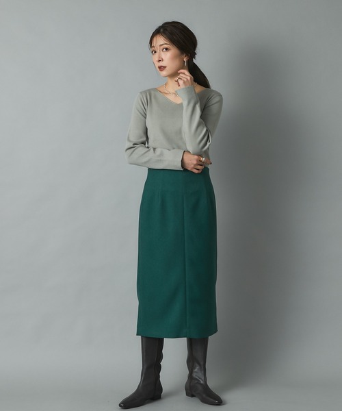 RIVE DROITE（リヴドロワ）の「大人のワードローブに欠かせない一枚　アンゴラタッチ総針ニット（ニット/セーター・レディース・オフホワイト/ピンクベージュ/ミント・FREE）」の15枚目の写真