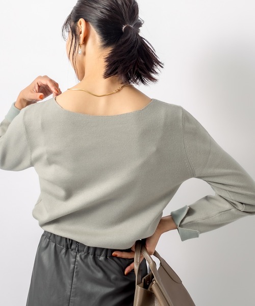 RIVE DROITE（リヴドロワ）の「大人のワードローブに欠かせない一枚　アンゴラタッチ総針ニット（ニット/セーター・レディース・オフホワイト/ピンクベージュ/ミント・FREE）」の7枚目の写真