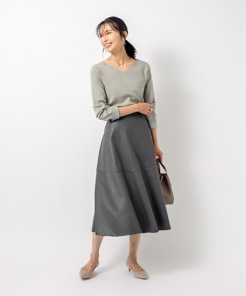 RIVE DROITE（リヴドロワ）の「大人のワードローブに欠かせない一枚　アンゴラタッチ総針ニット（ニット/セーター・レディース・オフホワイト/ピンクベージュ/ミント・FREE）」の8枚目の写真