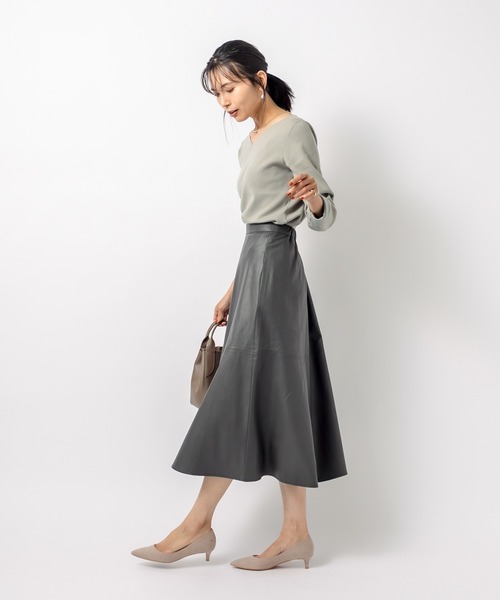 RIVE DROITE（リヴドロワ）の「大人のワードローブに欠かせない一枚　アンゴラタッチ総針ニット（ニット/セーター・レディース・オフホワイト/ピンクベージュ/ミント・FREE）」の9枚目の写真