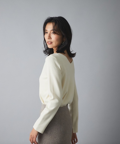 RIVE DROITE（リヴドロワ）の「大人のワードローブに欠かせない一枚　アンゴラタッチ総針ニット（ニット/セーター・レディース・オフホワイト/ピンクベージュ/ミント・FREE）」の20枚目の写真