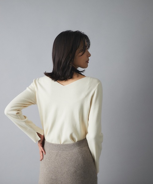 RIVE DROITE（リヴドロワ）の「大人のワードローブに欠かせない一枚　アンゴラタッチ総針ニット（ニット/セーター・レディース・オフホワイト/ピンクベージュ/ミント・FREE）」の21枚目の写真