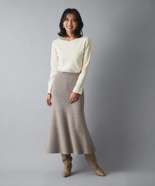 RIVE DROITE（リヴドロワ）の「大人のワードローブに欠かせない一枚　アンゴラタッチ総針ニット（ニット/セーター・レディース・オフホワイト/ピンクベージュ/ミント・FREE）」の22枚目の写真