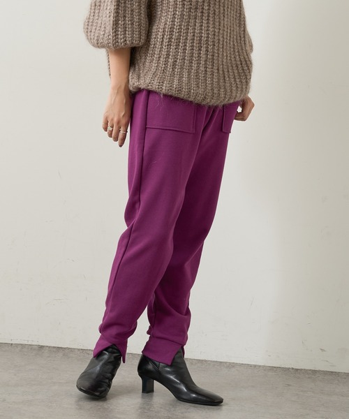 Omekashi(オメカシ)の「スウェットスリットパンツ(スウェットパンツ・レディース・アイボリー/パープル/チャコールグレー/オフホワイト/ベージュ・FREE)」の5枚目の写真