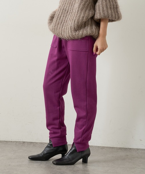 Omekashi(オメカシ)の「スウェットスリットパンツ(スウェットパンツ・レディース・アイボリー/パープル/チャコールグレー/オフホワイト/ベージュ・FREE)」の13枚目の写真