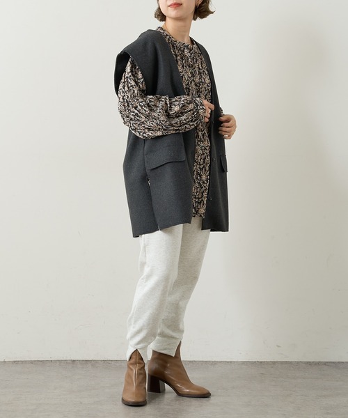 Omekashi(オメカシ)の「スウェットスリットパンツ(スウェットパンツ・レディース・アイボリー/パープル/チャコールグレー/オフホワイト/ベージュ・FREE)」の10枚目の写真