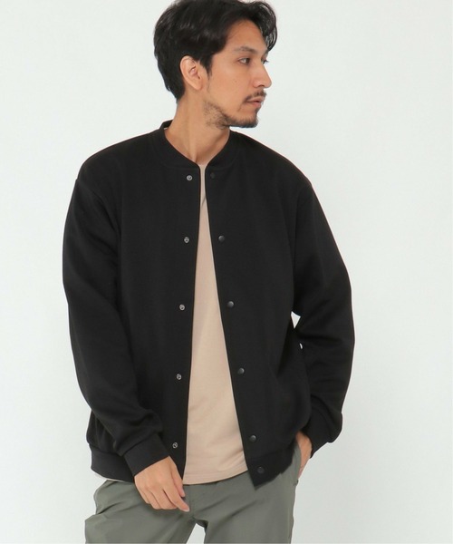 IKKA LOUNGE(イッカラウンジ)の「テックストレッチスタンドブルゾン(カーディガン/ボレロ・メンズ・ブラック/スモークグレー・M/L/S/XL)」の3枚目の写真