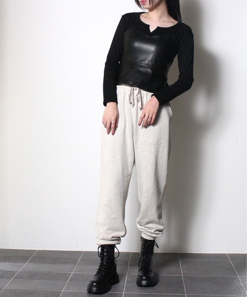 one way（ワンウェイ）の「【oneway Jeans】レザーペプラムリボンブラウス（その他トップス・レディース・ベージュ/ブラック/ライトブラウン/ダークグリーン・FREE）」の14枚目の写真