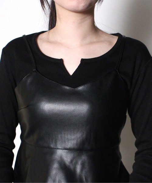 one way（ワンウェイ）の「【oneway Jeans】レザーペプラムリボンブラウス（その他トップス・レディース・ベージュ/ブラック/ライトブラウン/ダークグリーン・FREE）」の10枚目の写真