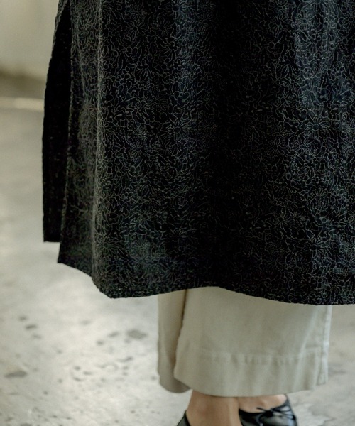 PUAL CE CIN(ピュアルセシン)の「綿花刺繍ワンピース(ワンピース・レディース・ブラック/ベージュ・FREE)」の8枚目の写真