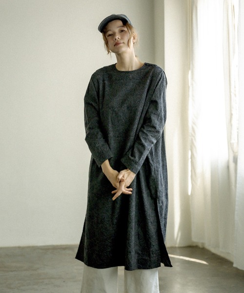 PUAL CE CIN(ピュアルセシン)の「綿花刺繍ワンピース(ワンピース・レディース・ブラック/ベージュ・FREE)」の16枚目の写真