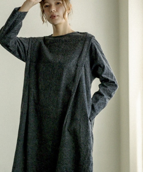 PUAL CE CIN(ピュアルセシン)の「綿花刺繍ワンピース(ワンピース・レディース・ブラック/ベージュ・FREE)」の14枚目の写真