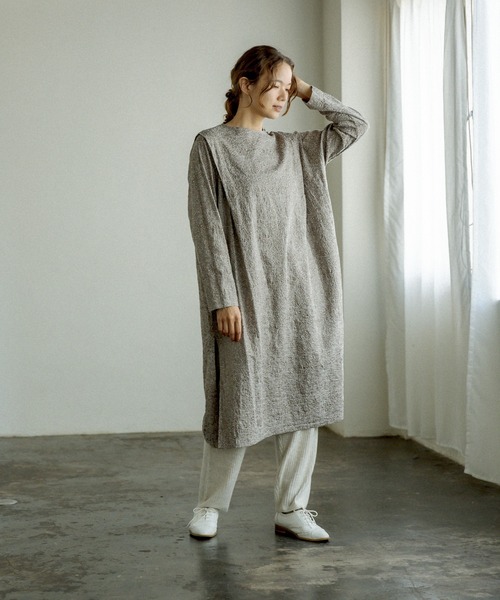 PUAL CE CIN(ピュアルセシン)の「綿花刺繍ワンピース(ワンピース・レディース・ブラック/ベージュ・FREE)」の10枚目の写真