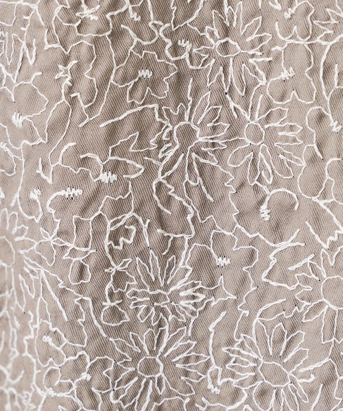 PUAL CE CIN(ピュアルセシン)の「綿花刺繍ワンピース(ワンピース・レディース・ブラック/ベージュ・FREE)」の5枚目の写真