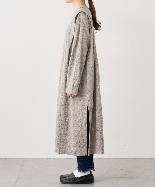 PUAL CE CIN(ピュアルセシン)の「綿花刺繍ワンピース(ワンピース・レディース・ブラック/ベージュ・FREE)」の7枚目の写真