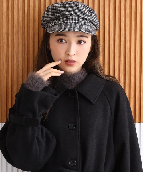 one after another NICE CLAUP(ワンアフターアナザーナイスクラップ)の「コーディネートのアクセントになる。メルトンキャスケット(キャスケット・レディース・ブラック/その他1・FREE)」の2枚目の写真