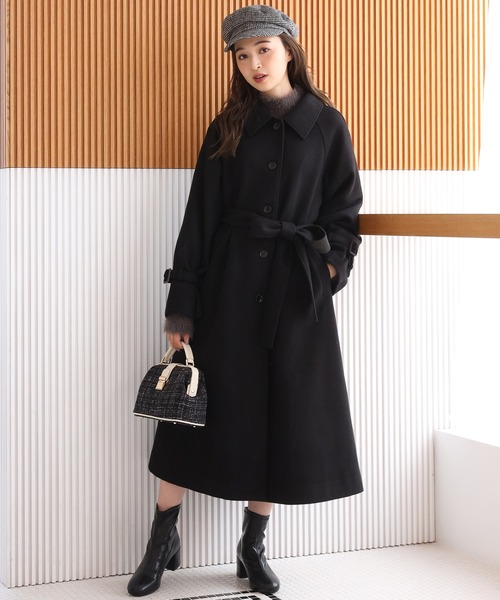 one after another NICE CLAUP(ワンアフターアナザーナイスクラップ)の「コーディネートのアクセントになる。メルトンキャスケット(キャスケット・レディース・ブラック/その他1・FREE)」の6枚目の写真